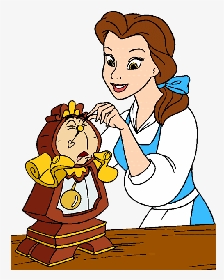 Belle And Cogsworth Clipart, HD Png Download, Transparent PNG