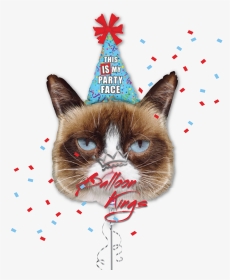 Grumpy Cat Birthday Balloon , Png Download - Grumpy Cat Birthday Hat, Transparent Png, Transparent PNG
