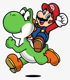 Mario And Yoshi Drawing, HD Png Download, Transparent PNG