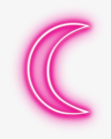 Neon Moon Ftestickers Stickers Autocollants Smile Pegat - Pink Neon Transparent Background, HD Png Download, Transparent PNG