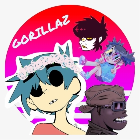 #gorillaz #aesthetic #sticker - 2 D Anime Gorillaz, HD Png Download, Transparent PNG