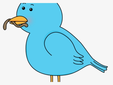 Bluebird Clipart Spring - Bird Eating Worm Cartoon, HD Png Download, Transparent PNG