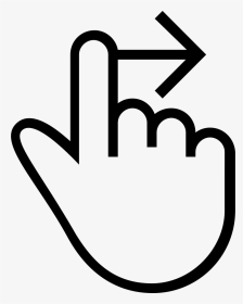 One Finger Swipe Right Gesture Of Hand Stroke Symbol - Finger Swipe Icon Png, Transparent Png, Transparent PNG