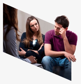 Woman And Man Seated Beside Each Other On A Couch, - Communicate With Family, HD Png Download, Transparent PNG