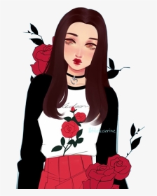 Art By - Girl In Red Aesthetic, HD Png Download, Transparent PNG