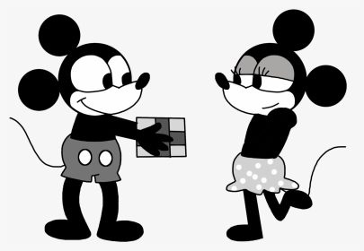 Mickey Drawing Minnie Mouse - Cartoon, HD Png Download, Transparent PNG
