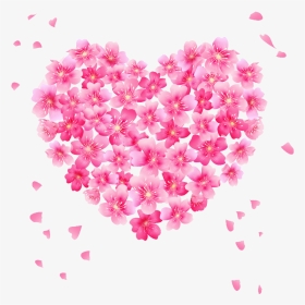 #pink #flower #heart #frame #border #freetoedit #mimi - Vector Flower Heart, HD Png Download, Transparent PNG