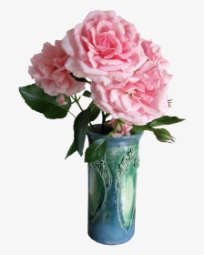 Roses Pink Green Vase Free Photo - Jarron De Flores Png, Transparent Png, Transparent PNG