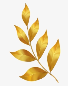 Gold Leaves Png Clipart​ - Transparent Gold Leaf Png, Png Download, Transparent PNG