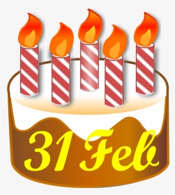 Birthday Cake 5 Candles, HD Png Download, Transparent PNG