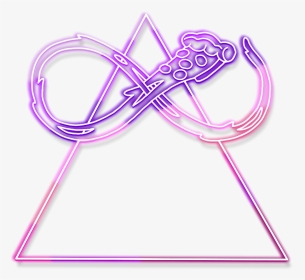 #pizza #frame #neon #glow #triangle #freetoedit #ftestickers, HD Png Download, Transparent PNG