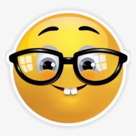 Emoji Nerd Emoticon Smiley Geek - Nerd Emoji Transparent Background, HD Png Download, Transparent PNG