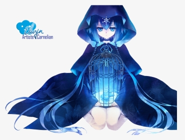 Anime Girl Blue Hair Magic Hd Png Download Transparent Png Image Pngitem