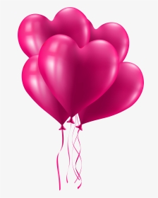 Valentine S Day Pink Heart Balloons Clip Art Imageu200b - Transparent Pink Balloons Png, Png Download, Transparent PNG
