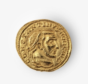 A Golden Roman Denarii Coin - Coin, HD Png Download, Transparent PNG