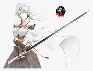 Anime Sword Girl Render By Shinkunekita On Deviantart - Anime Katana Sword Drawing, HD Png Download, Transparent PNG