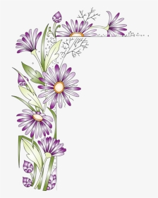 Drawing Flower Paper Corner, HD Png Download, Transparent PNG