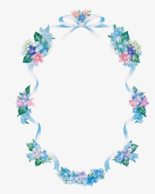 Fleurs Bordure Ovale Bleu Dedinelle - Necklace, HD Png Download, Transparent PNG