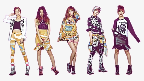 4minute Wallpaper Hd 2014 Kpop Wallpaper Collection - Fashion Illustration Of Kpop, HD Png Download, Transparent PNG