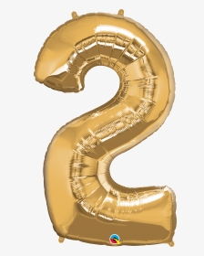 Foil Balloon Number 2 Gold & Weight - Rose Gold Balloon Numbers Png, Transparent Png, Transparent PNG