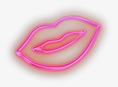 #lips #labios #neon #pink #rosa - Lip Gloss, HD Png Download, Transparent PNG
