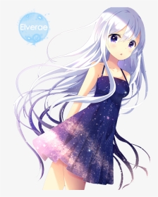 Anime Galaxy Girl Png, Transparent Png, Transparent PNG