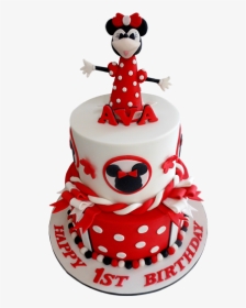 Red And White Minnie Mouse Cake, HD Png Download, Transparent PNG