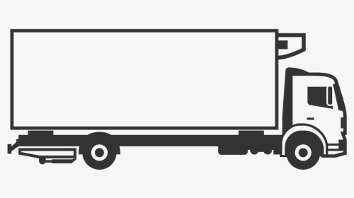 Freezer Truck Clipart 26t Black And White, HD Png Download, Transparent PNG