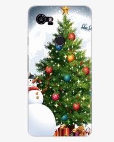Christmas Tree Patterned Case For Fundas Google Pixel - Merry Christmas Santa Claus Images Hd Png, Transparent Png, Transparent PNG