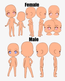 Pin On - Chibi Boy Base, HD Png Download, Transparent PNG