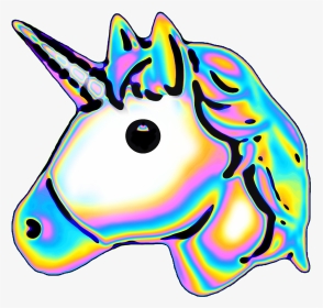 #unicorn #emoji #holographic - Illustration, HD Png Download, Transparent PNG