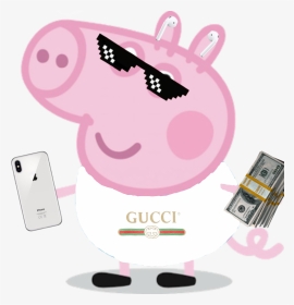 peppa pig wearing gucci
