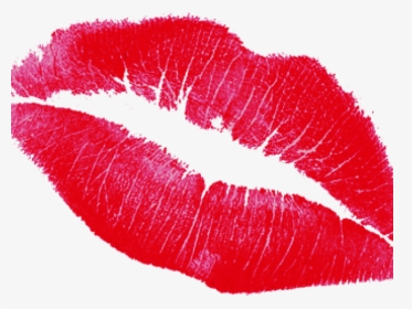 Transparent Lips Kiss Png - Lip Print Red Png, Png Download, Transparent PNG
