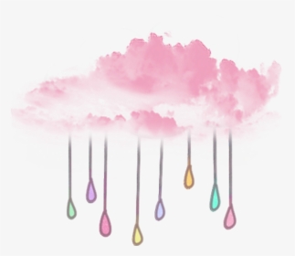 Ftestickers Cloud Pinkcloud Rain Illustration Colorful - Pink Cloud Png Transparent, Png Download, Transparent PNG