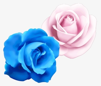 #rose #flower #cute #colorful #handpainted #watercolor - Rose Blue, HD Png Download, Transparent PNG