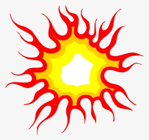 6 Cartoon Fire Flame Elements Vector 3 - Circle, HD Png Download, Transparent PNG
