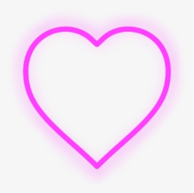 #geometric #heart #neon #border #frame #freetoedit - Heart, HD Png Download, Transparent PNG
