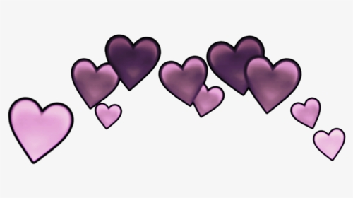 #effects #heartcrown #pink #dark #purple #remixed #hearts - Pink Heart Crown Transparent, HD Png Download, Transparent PNG