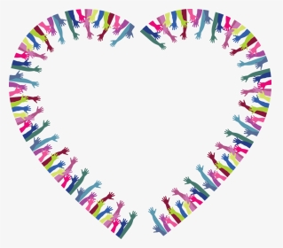 2044 Free Clipart Of A Heart Frame Of Hands - Hands Heart Frame Png, Transparent Png, Transparent PNG