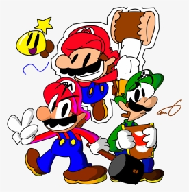 Luigi Clipart Paper Mario - Mario And Luigi Paper Jam Gif, HD Png Download, Transparent PNG
