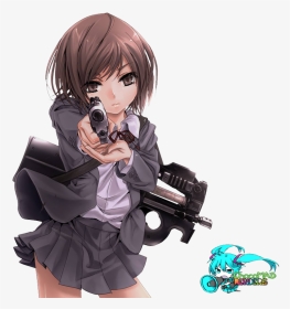 [char] Build No House Roleplayer Guild - Anime Girl With Gun Png, Transparent Png, Transparent PNG