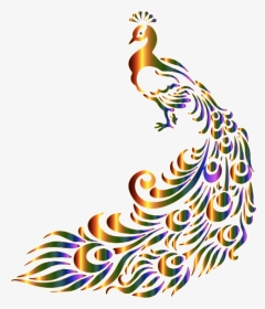 Chromatic Peacock 7 No Background - Border Design For Painting, HD Png Download, Transparent PNG