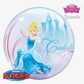 Disney Princess Bubble Balloon Cinderella - Bubbles Balloons Disney Qualatex, HD Png Download, Transparent PNG