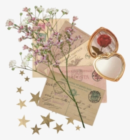 #vintage #flower #star #letter #aesthetic #freetoremix - Aesthetic Vintage Flowers, HD Png Download, Transparent PNG