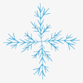 Transparent Blue Snowflakes Png - Transparent Watercolor Snowflake, Png Download, Transparent PNG