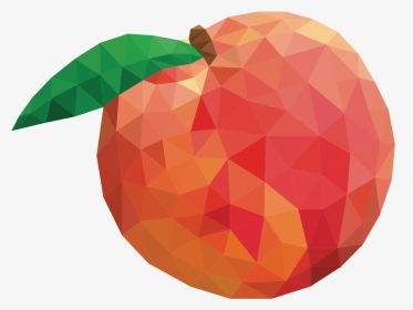 Geometric Vector Apple - Imp Peach, HD Png Download, Transparent PNG