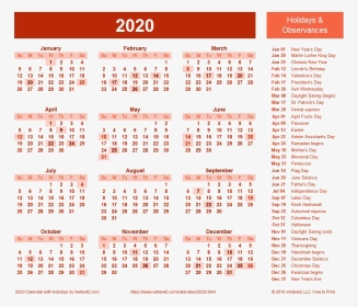 2020 Calendar Png Hd Image - Calendar 2020 With Hijri, Transparent Png, Transparent PNG