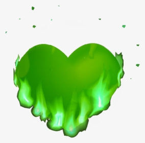 #mq #green #fire #heart #hearts - Burning Heart Png, Transparent Png, Transparent PNG