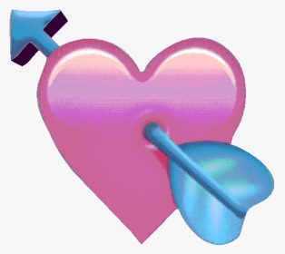 💘 Heart With Arrow Gif - Transparent Heart Emoji Gif, HD Png Download, Transparent PNG