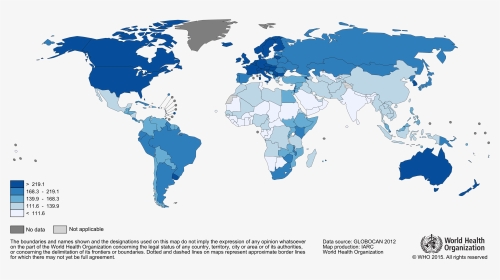 Women Cancer Mortality - Foreign Direct Investment Map, HD Png Download, Transparent PNG